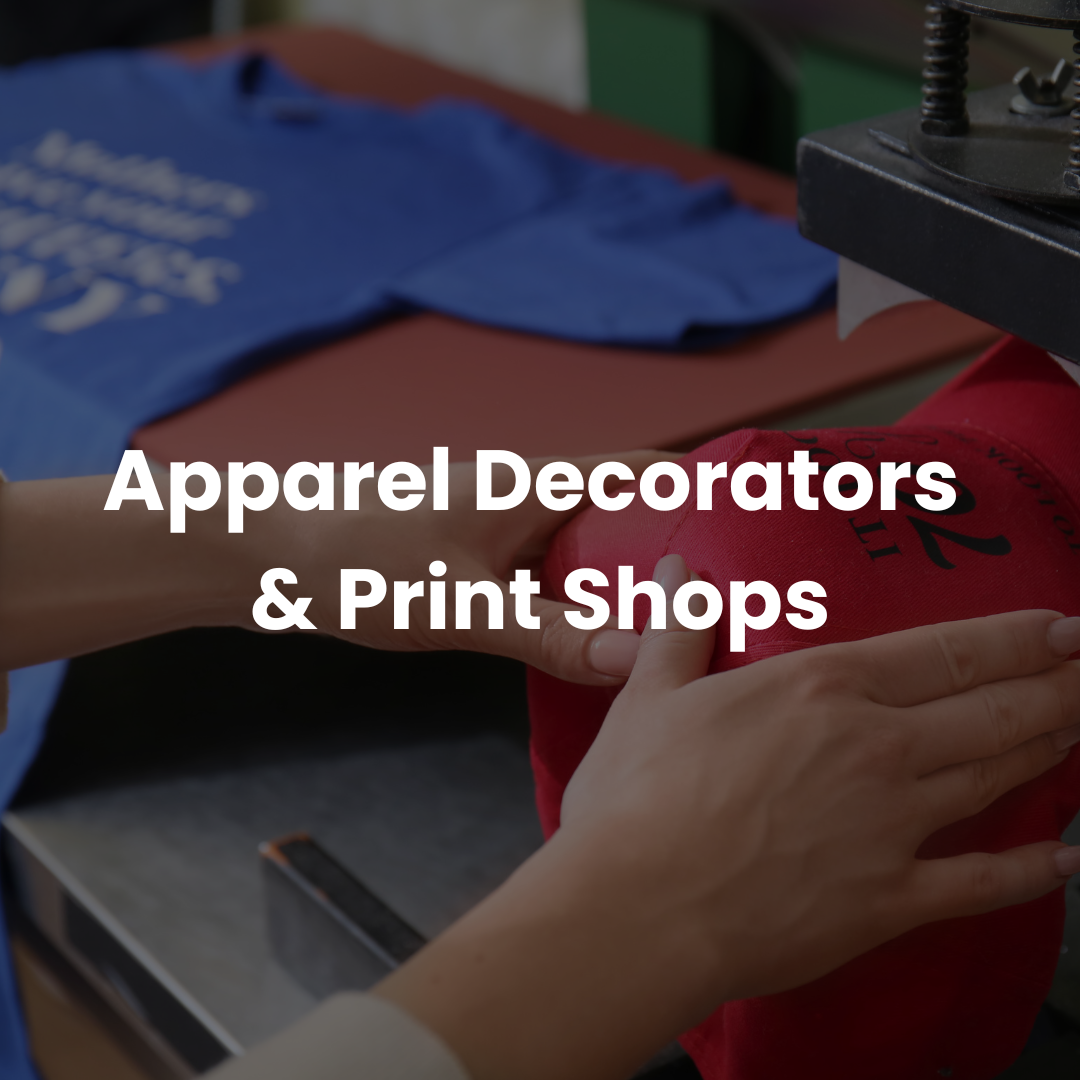 Apparel decorators & print shops