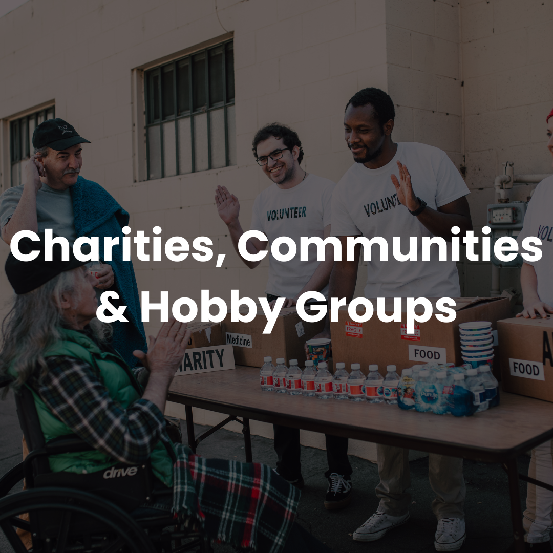 Charities, communities & hobby groups
